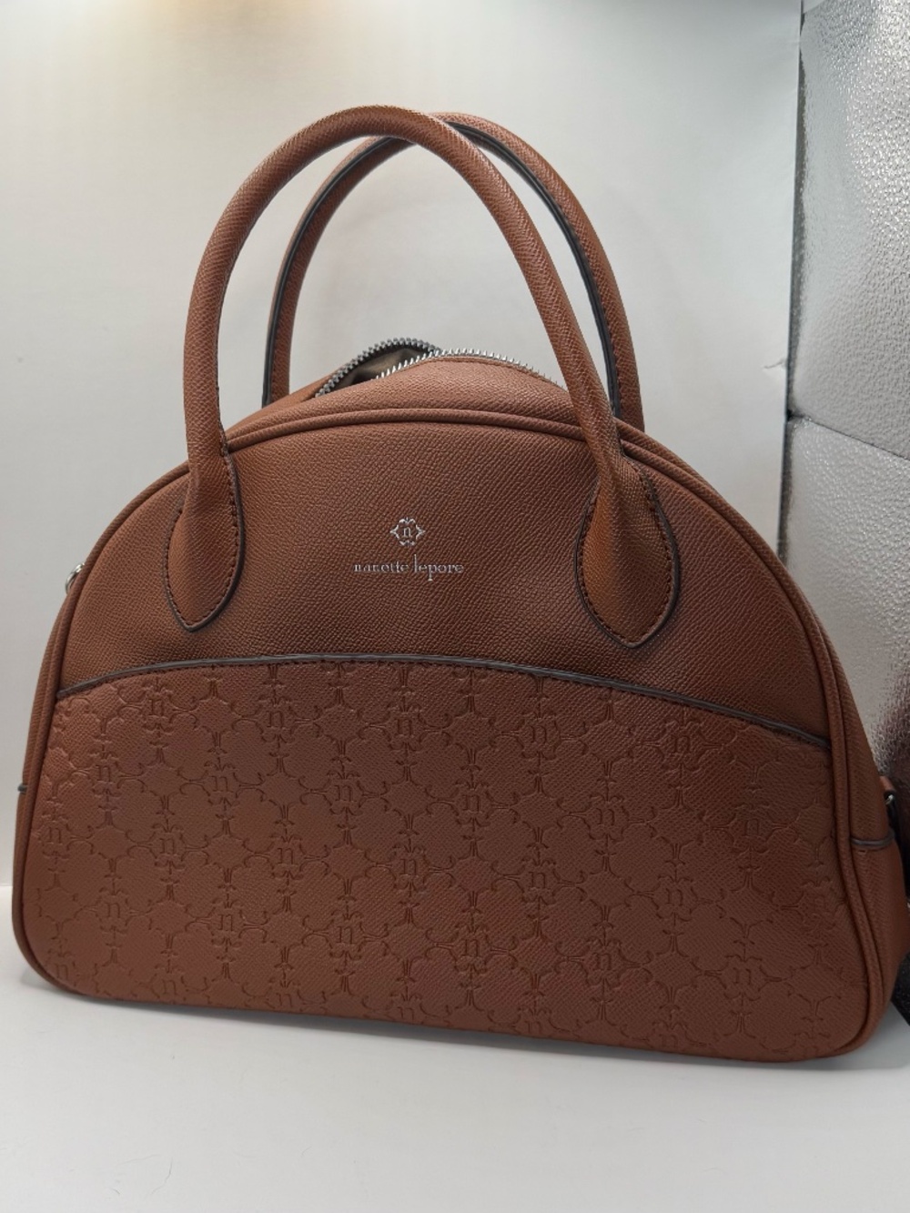 Nanette Lepore Brown Satchel Purse | Trendy Neutral Going Out Handbag